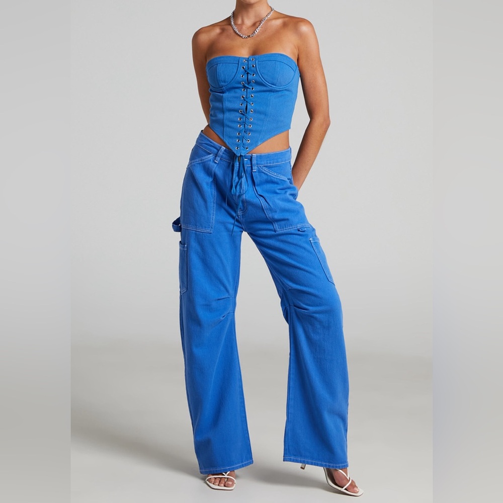 NWT Lioness - Miami Vice Pants in Blue SIZE MEDIUM
